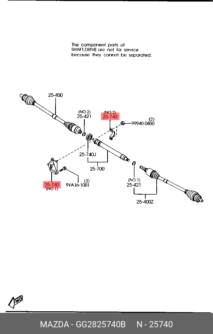 GG2825740B MAZDA BRACKET