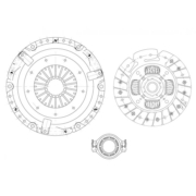 FR1856 TRIALLI Комплект сцепления для автомобилей Audi 100 C3 (88-) 1.8i в сборе с муфтой