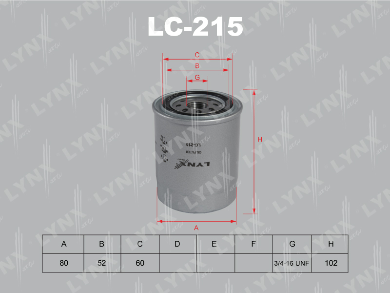 LC215 LYNX Фильтр масляный