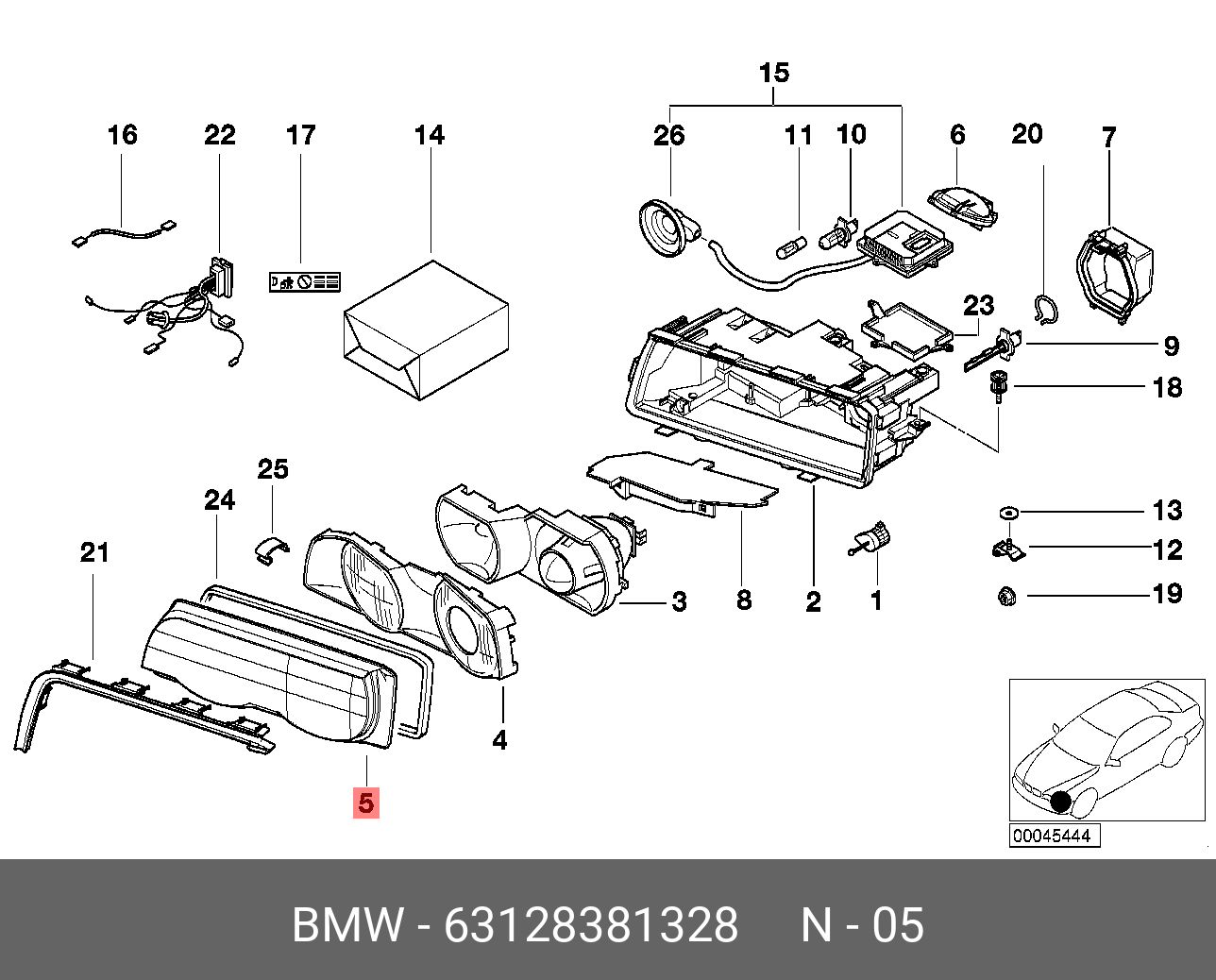 63128381328 BMW Защитное стекло П