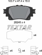 2624501 TEXTAR Комплект тормозных колодок, дисковый тормоз
