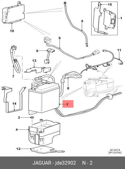 JDE32902 JAGUAR BATTERY,BATTERY,BATTERIE JDE32902 JAGUAR BATTERY,BATTERY,BATTERIE