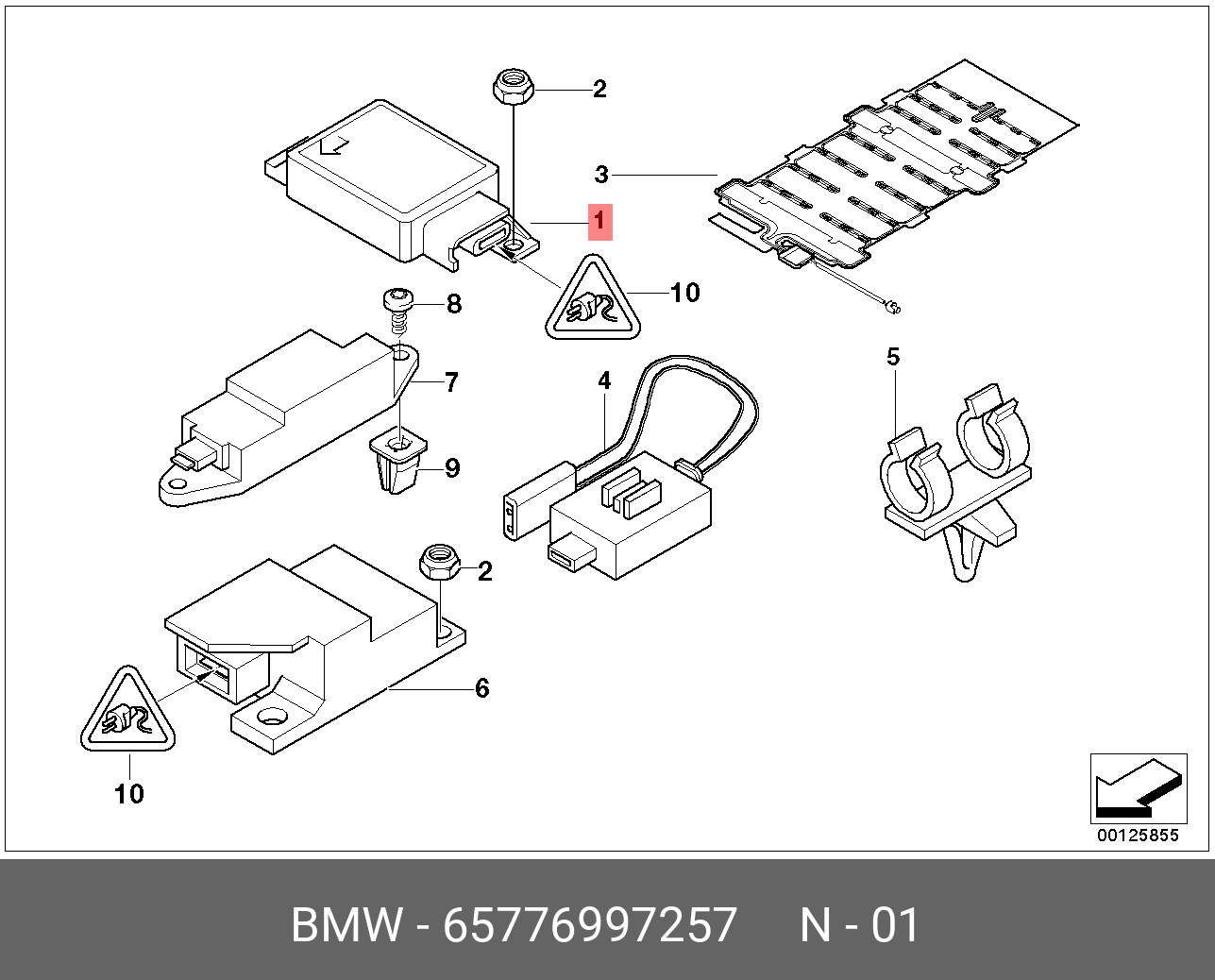 65776997257 BMW STEUERGERÄT AIRBAG UNCODIERT,STEUERGERÄT AIRBAG UNCODIERT