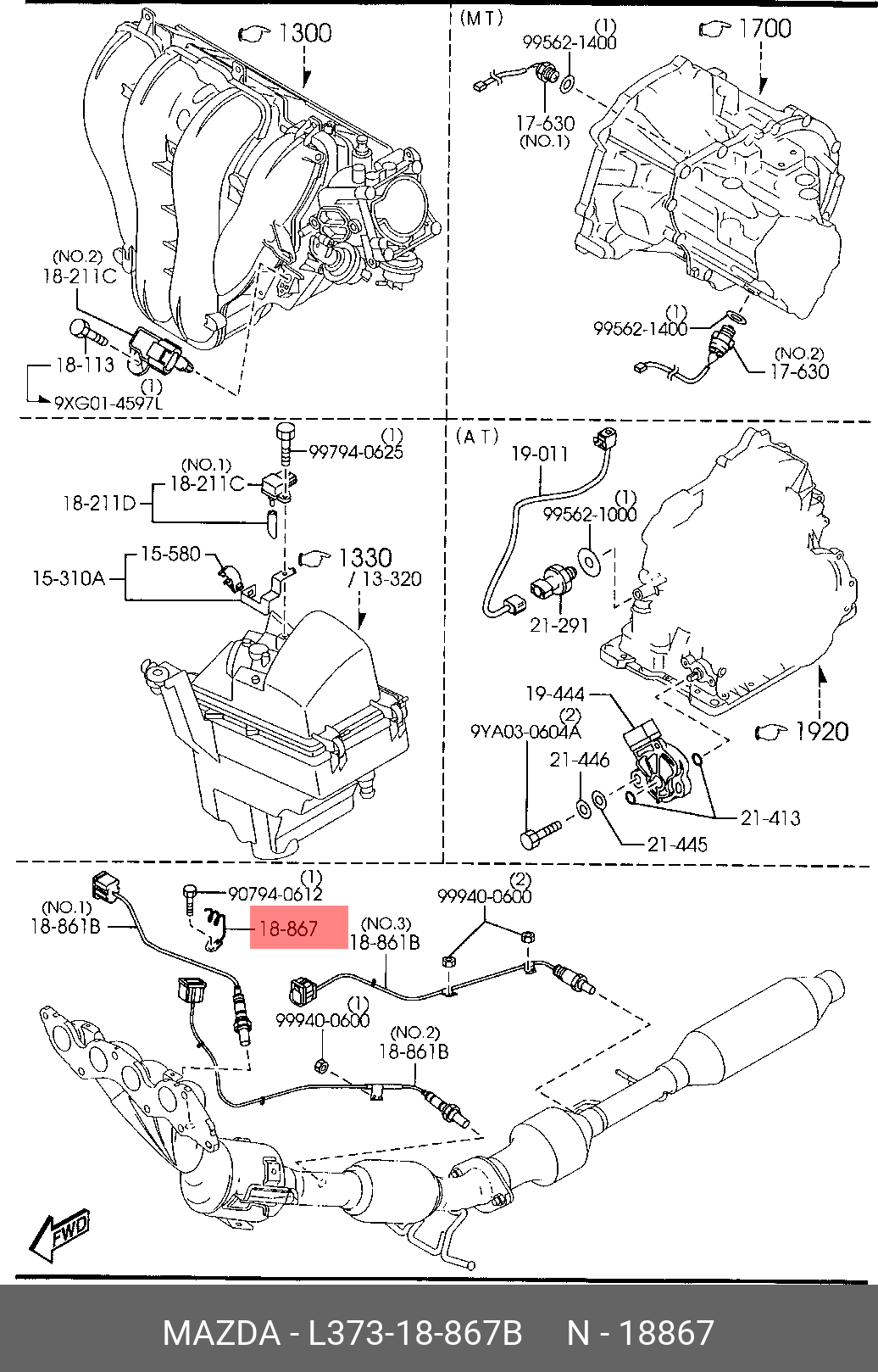 L37318867B MAZDA CLIP