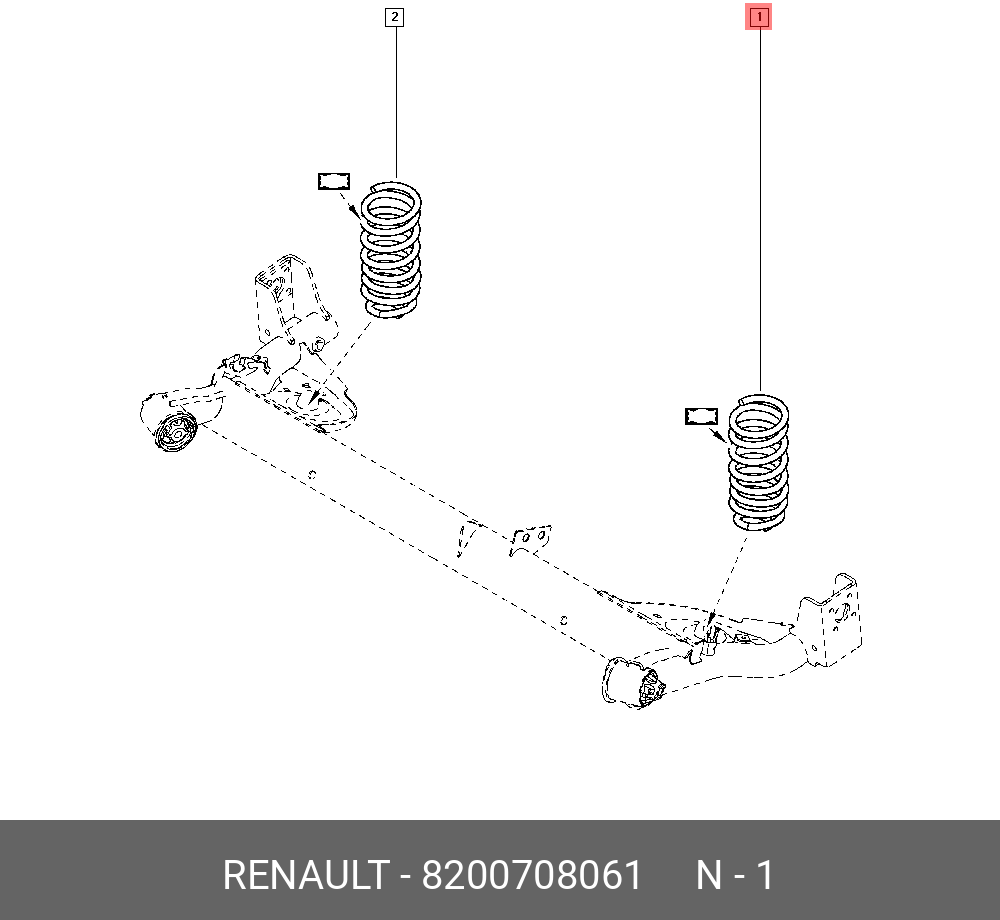 8200708061 RENAULT Пружина ходовой части