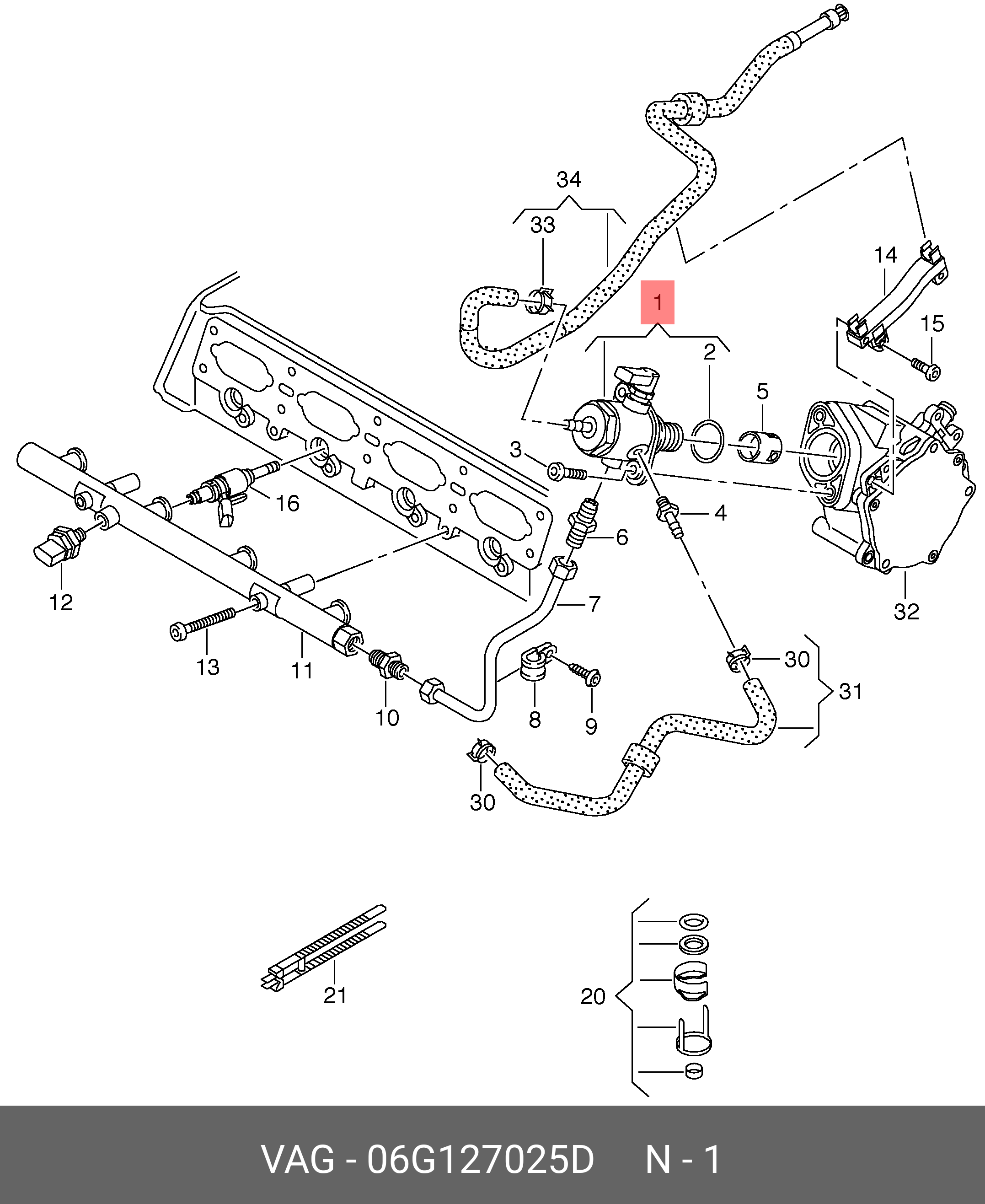 06G127025D VAG Топливный насос