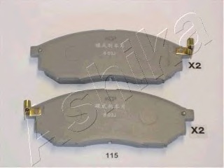 5001115 ASHIKA Комплект тормозных колодок, дисковый тормоз