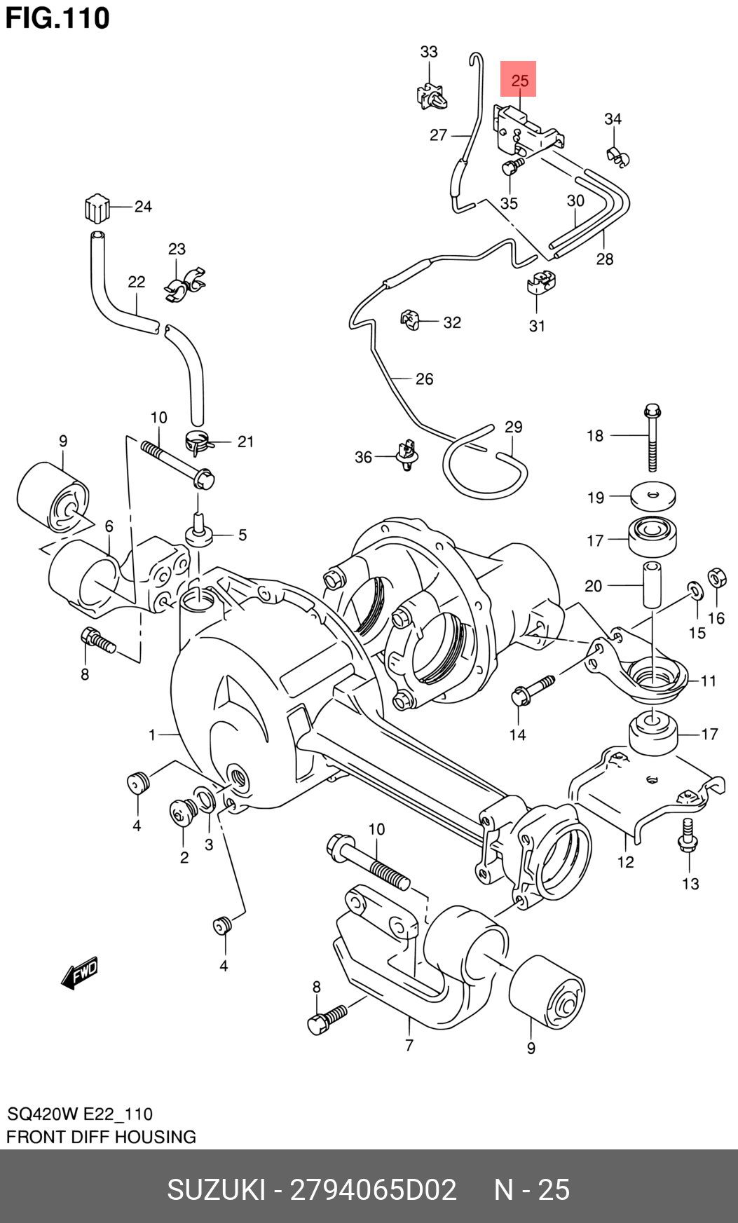 2794065D02 SUZUKI Насос вакуумный