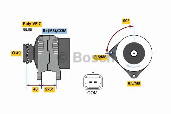 0986080420 BOSCH Генератор