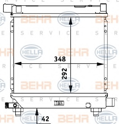 8MK376710634 BEHR-HELLA Радиатор, охлаждение двигателя