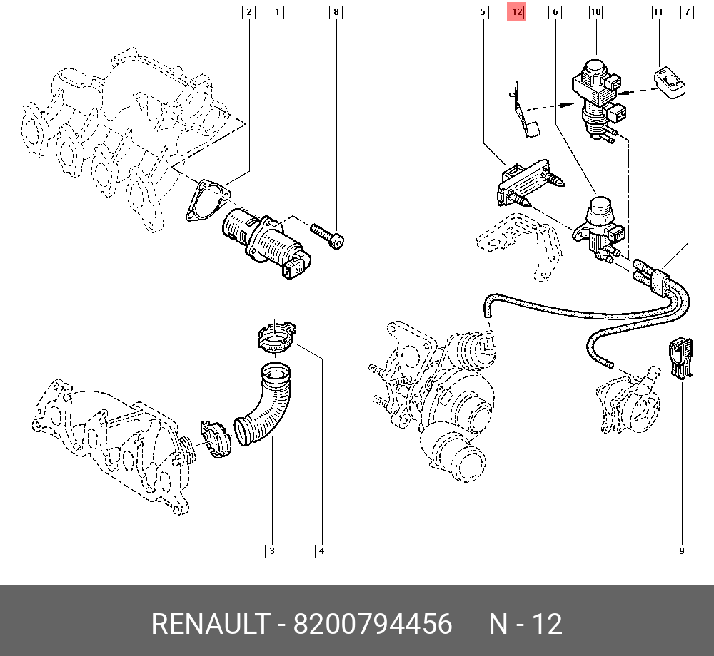8200794456 RENAULT SUPPORT LUG