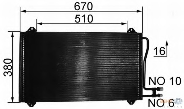 8FC351037161 HELLA Конденсатор, кондиционер