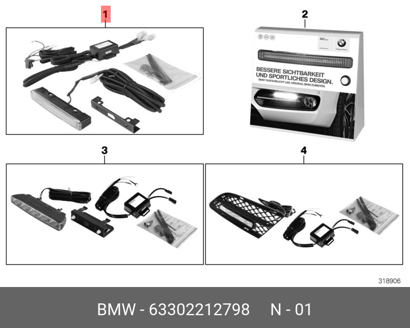 63302212798 BMW Постоян.светодиодный ближний свет BMW