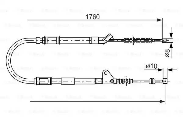 1987477541 BOSCH Трос, стояночная тормозная система