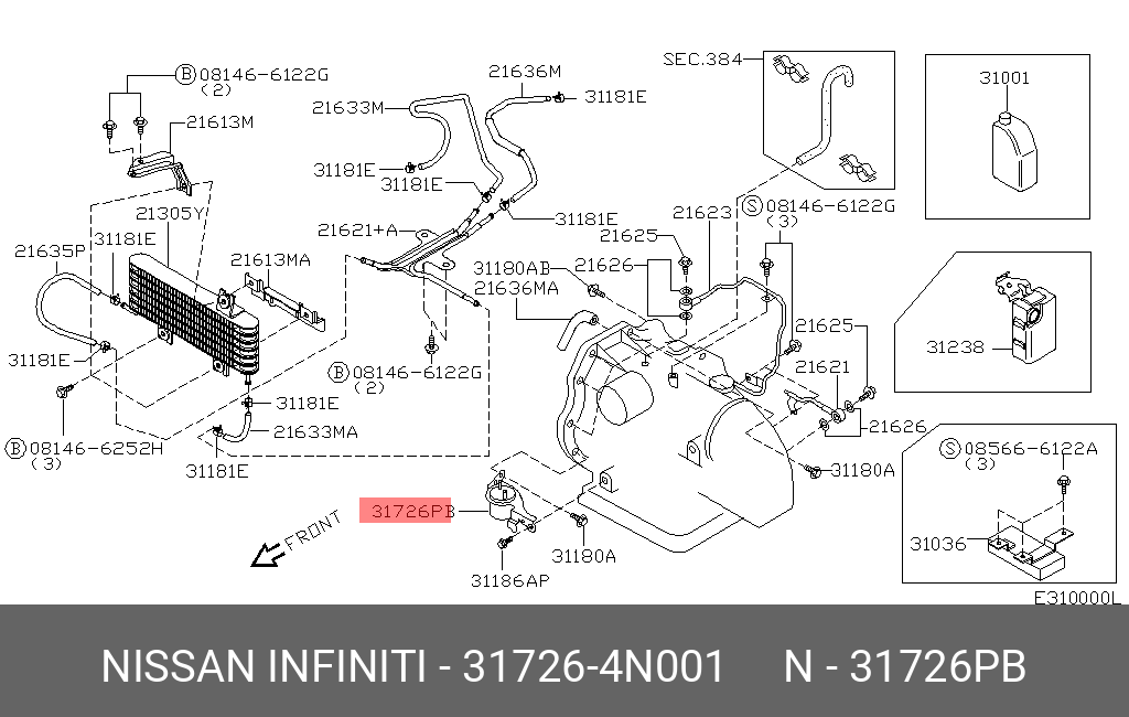 317264N001 NISSAN ФИЛЬТР МАСЛЯНЫЙ