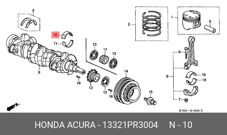13321PR3004 HONDA 