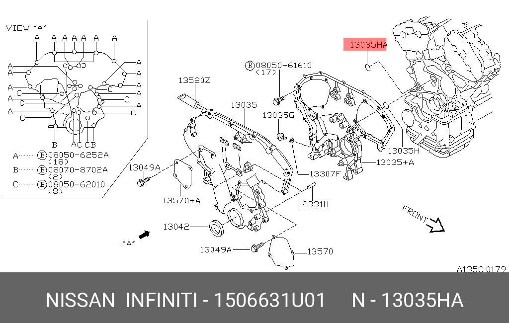 1506631U01 NISSAN Кольцо уплотнительное