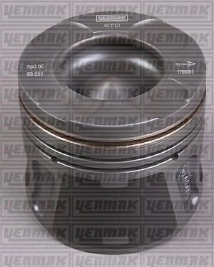 70,00 mm Поршень с пальцем,с кольцами YENMAK 3104289000