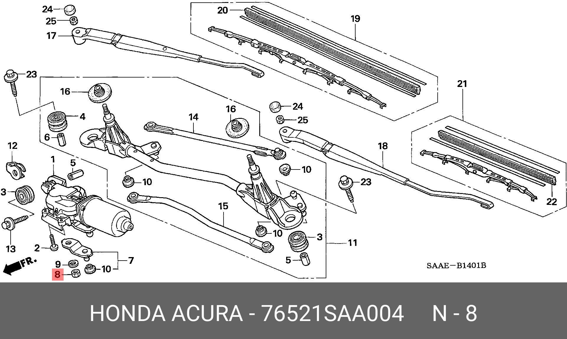76521SAA004 HONDA 