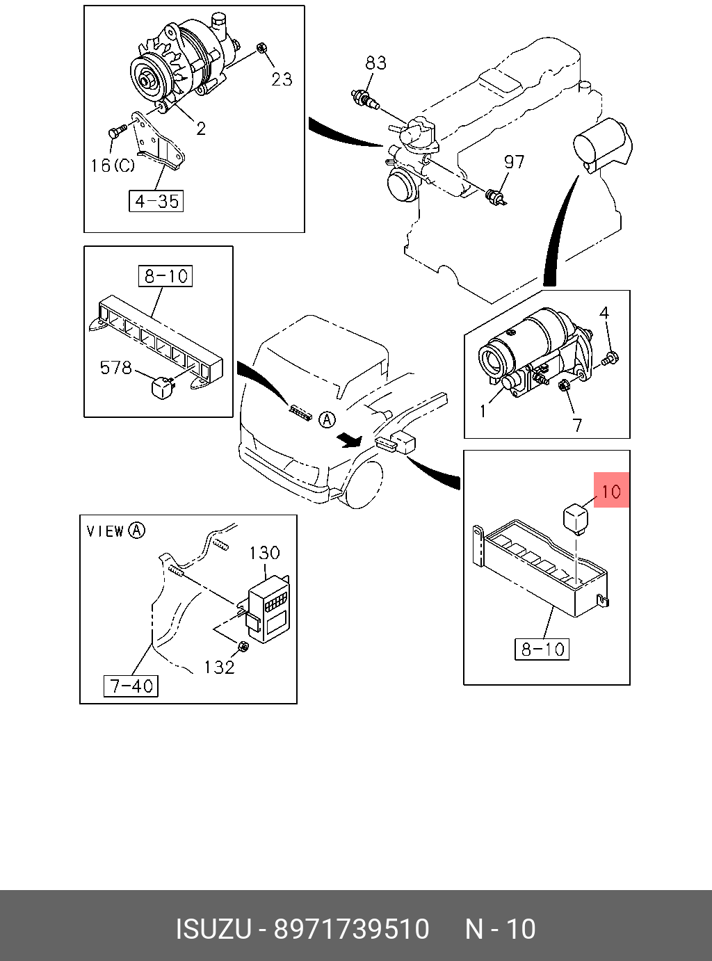8971739510 ISUZU Резистор переменного сопротивления