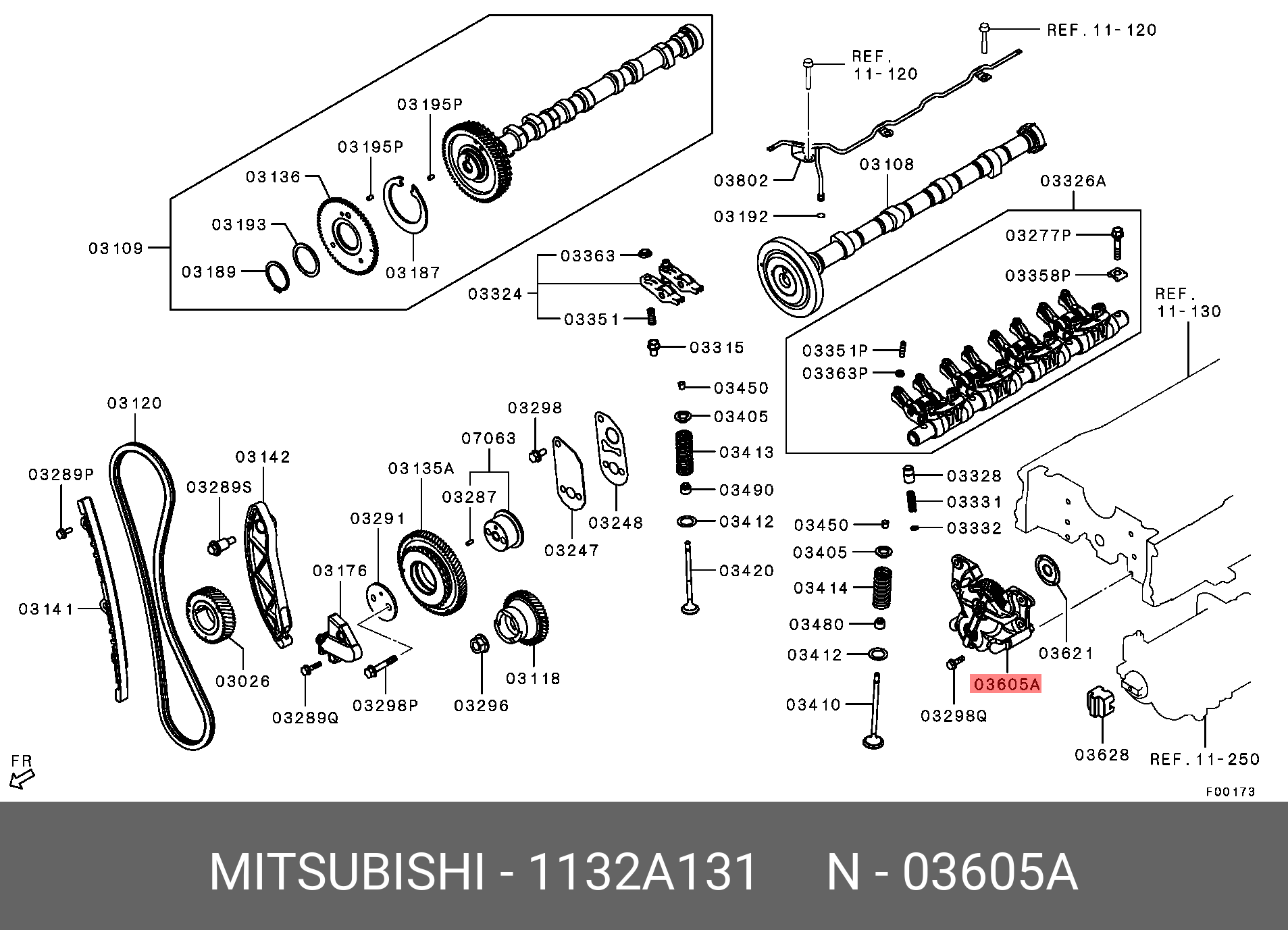 1132A131 MITSUBISHI GEAR ASSY,BALANCER SHAFT DRIVE