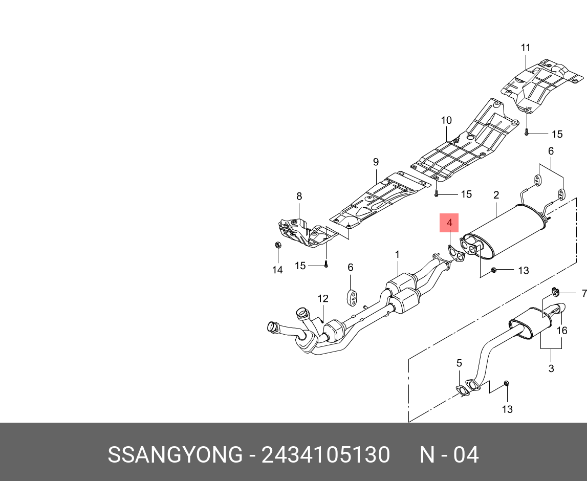 2434105130 SSANG YONG 