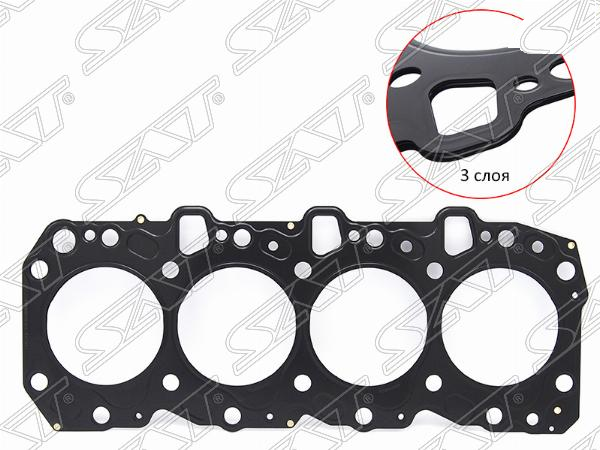 ST111156705001S SAT Прокладка ГБЦ TOYOTA 4RUNNER/HIACE/HILUX/SURF/LAND CRUISER 1KZ-TE 93- (MARK 1) (металл)