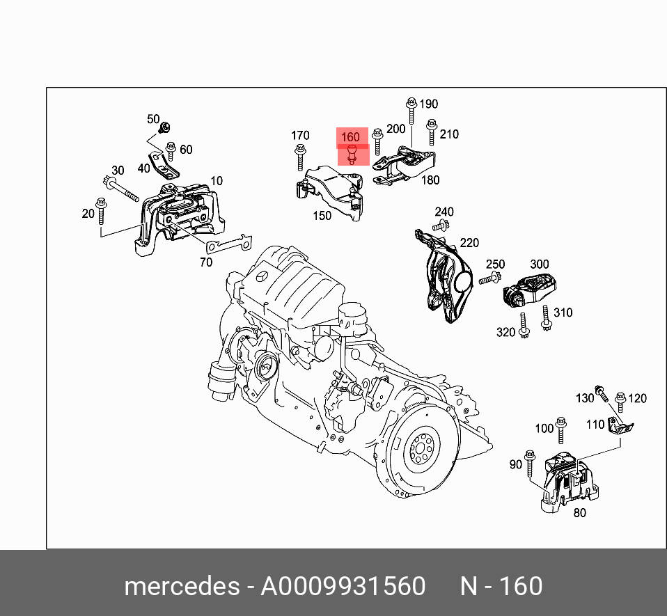 0009931560 MERCEDES-BENZ БОЛТ М6