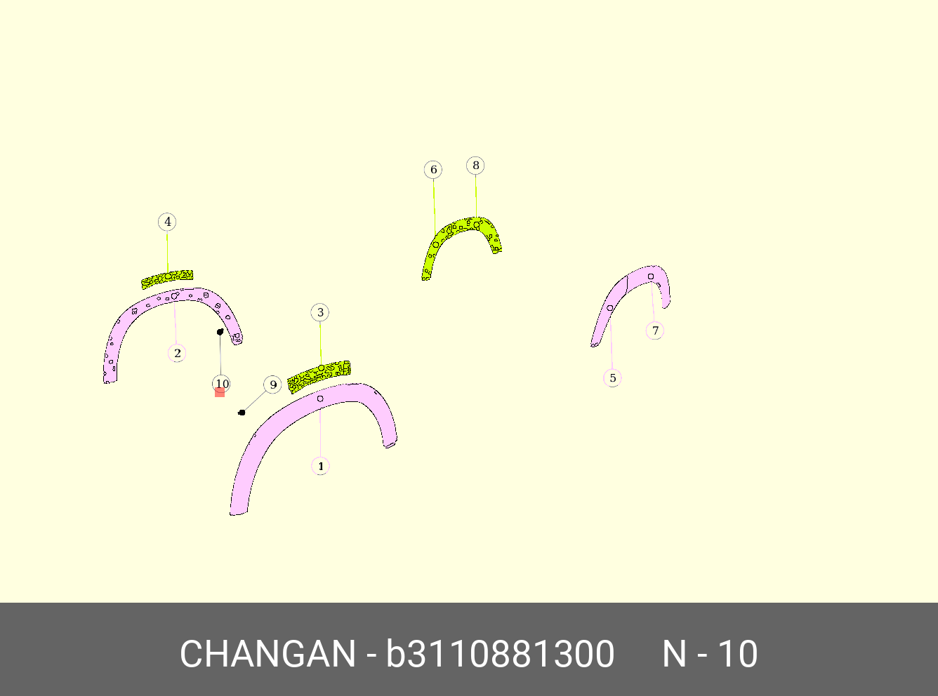B3110881300 CHANGAN Саморез с круглой шайбой