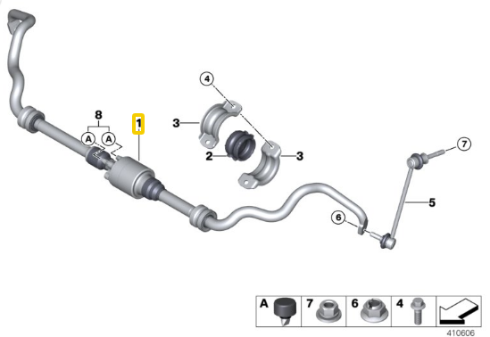 37104049461 BMW Стабилизатор активный поперечной устойчивости