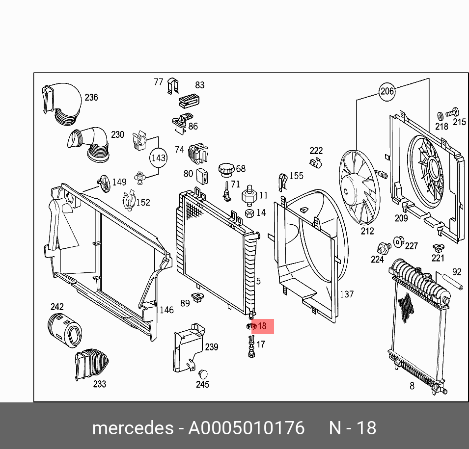 A0005010176 MERCEDES-BENZ ШАЙБА СЛИВНОЙ ПРОБКИ РАДИТОРА