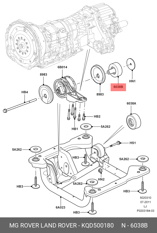 KQD500180 LAND ROVER STOSSDAEMPFER,STOSSDAEMPFER