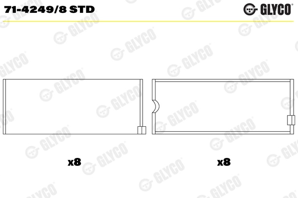 7142498STD GLYCO Шатунный подшипник