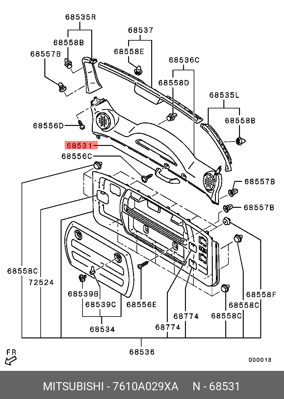 7610A029XA MITSUBISHI Поручень