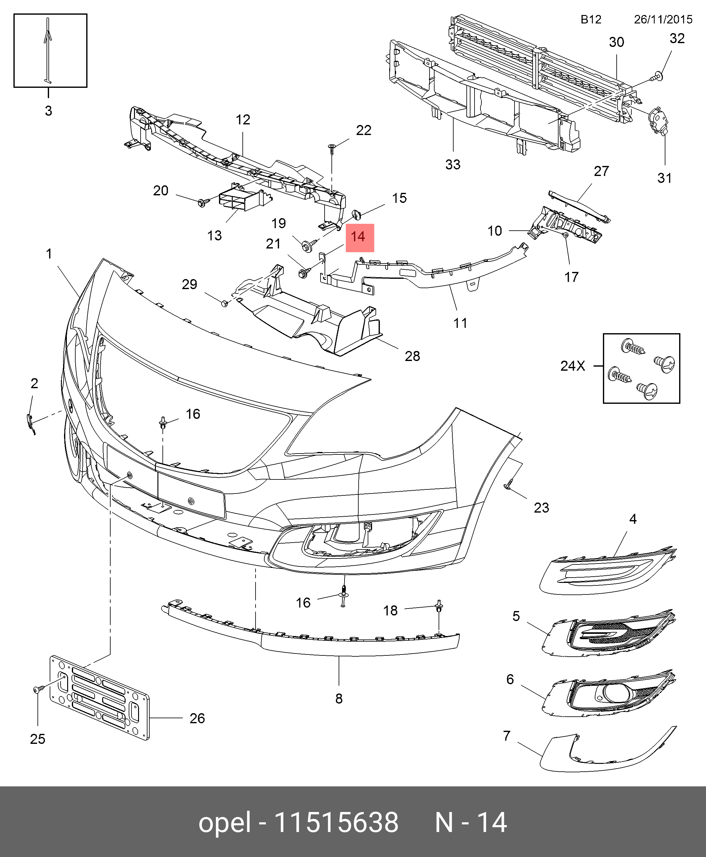 11515638 GENERAL MOTORS Гайка М12 / OPEL