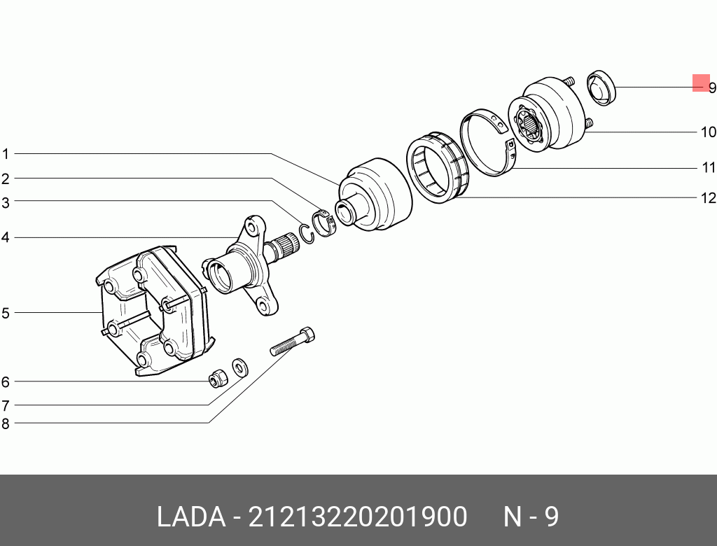 21213220201900 LADA Заглушка шарнира
