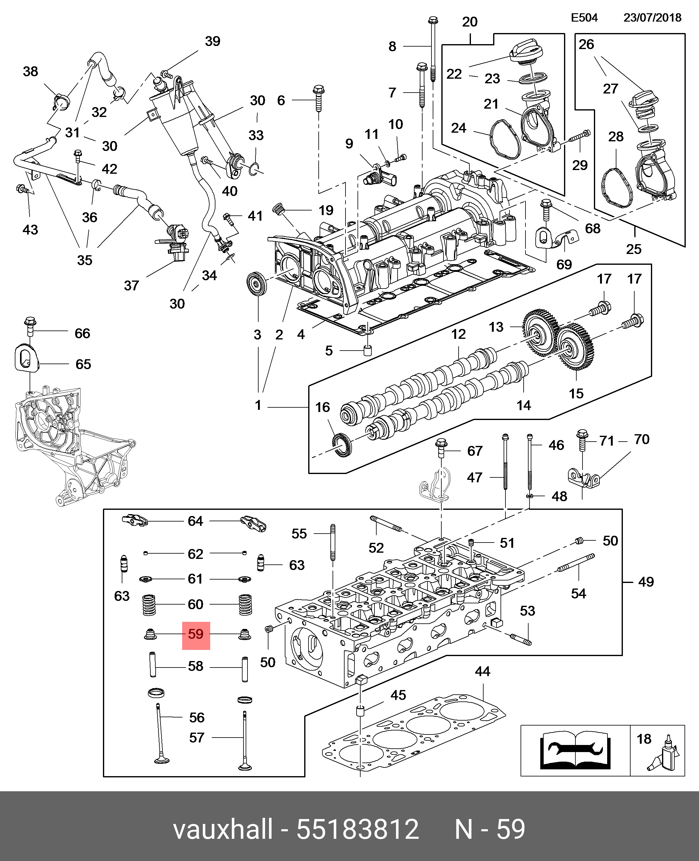 55183812 OPEL Колпачек маслосъемный