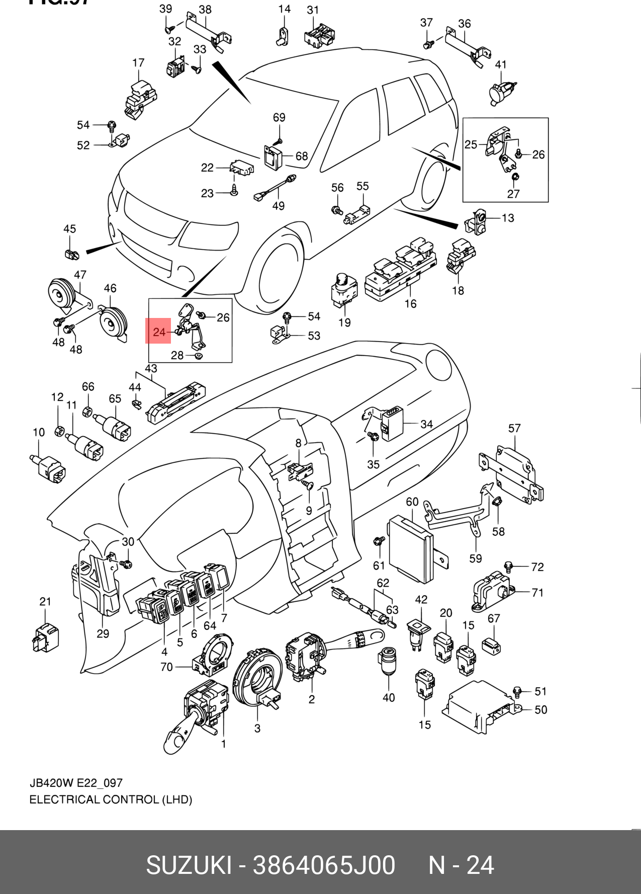 3864065J00 SUZUKI ДАТЧИК ЗАГРУЗКИ АВТОМОБИЛЯ купить в интернет-магазине  AvtoTO