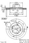 09972714 BREMBO Тормозной диск
