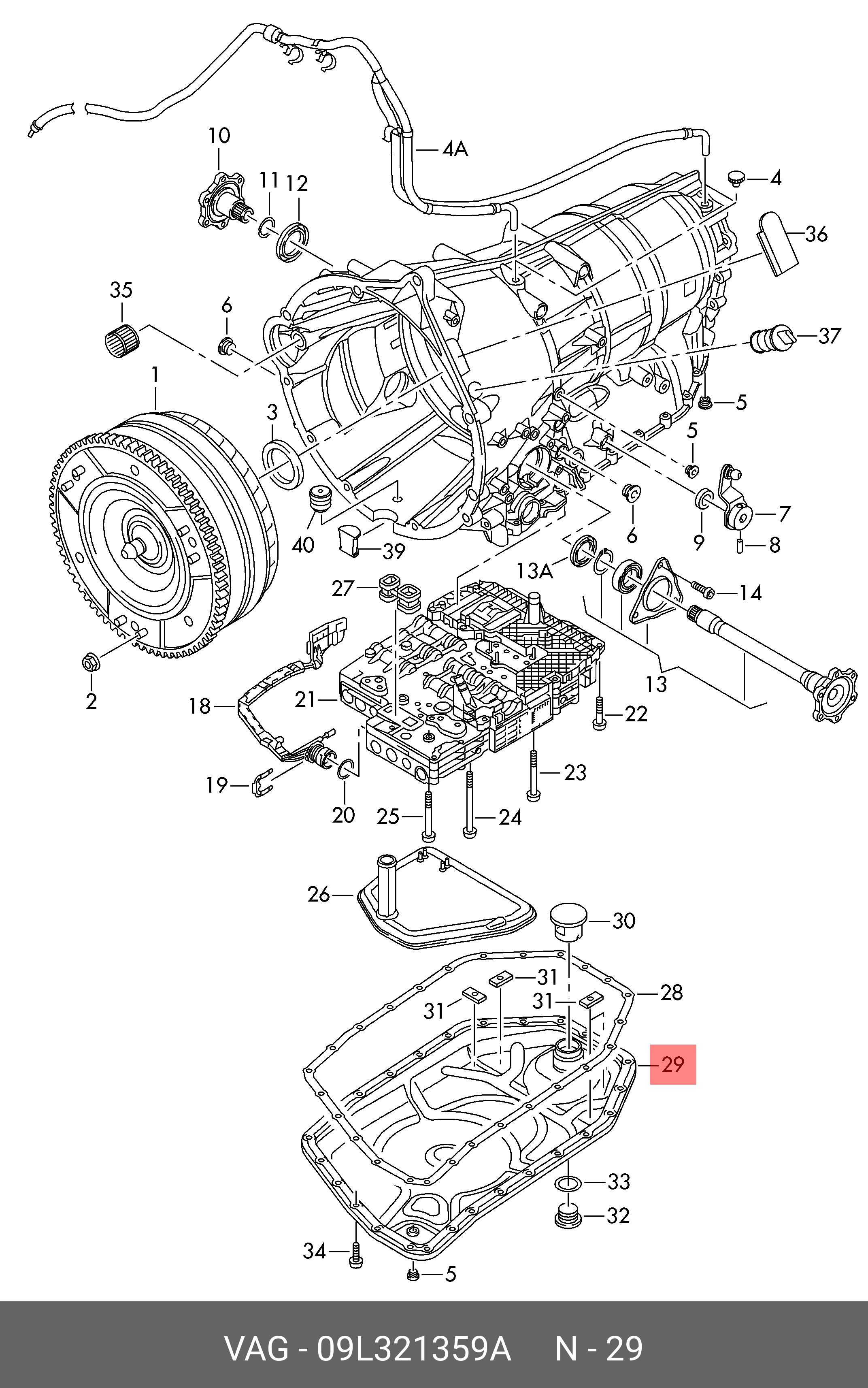 09L321359A VAG Масляный поддон