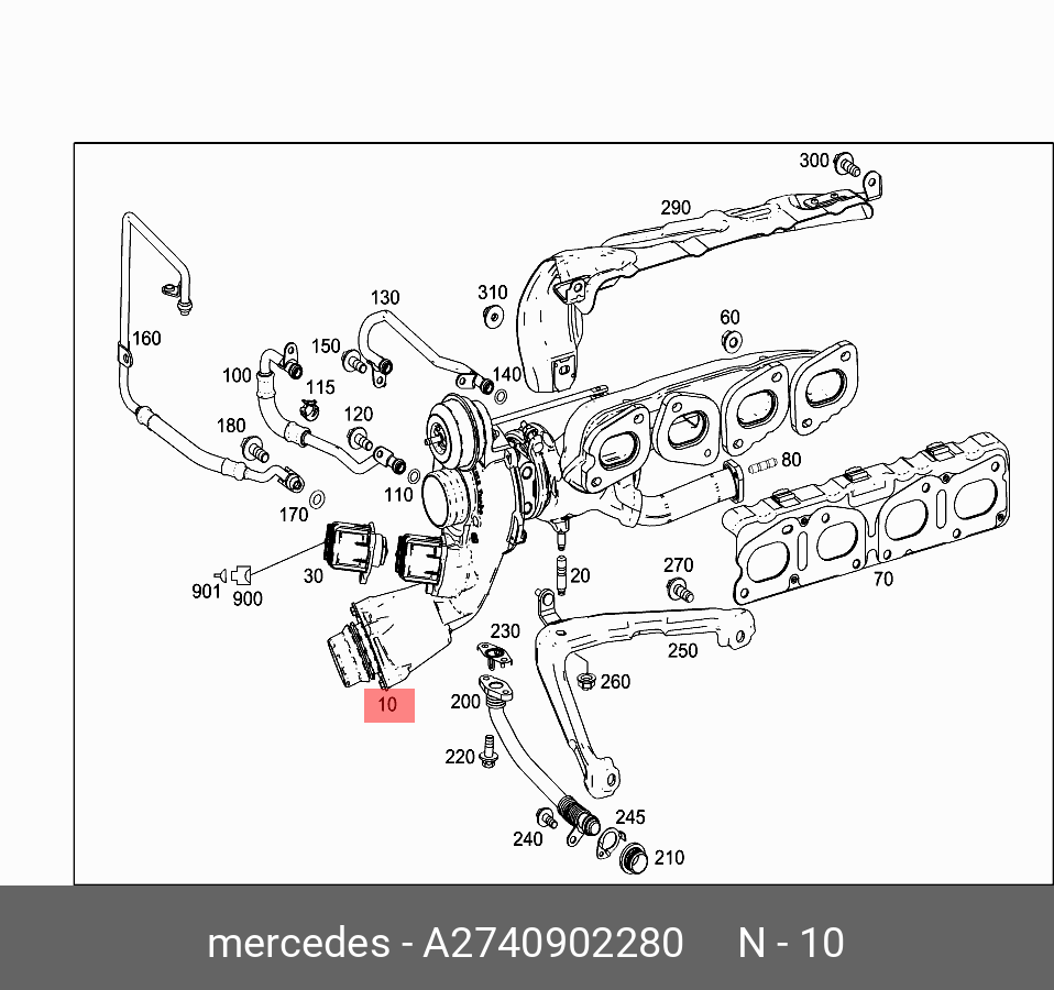 A2740902280 MERCEDES-BENZ Турбокомпрессор