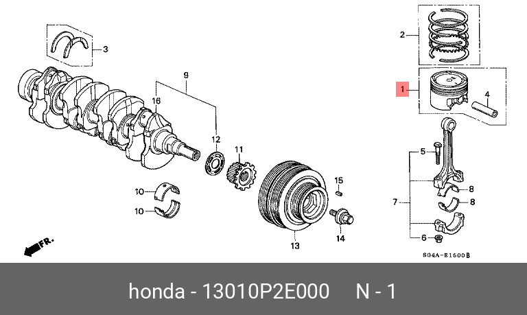 13010P2E000 HONDA ПОРШЕНЬ ДВИГАТЕЛЯ