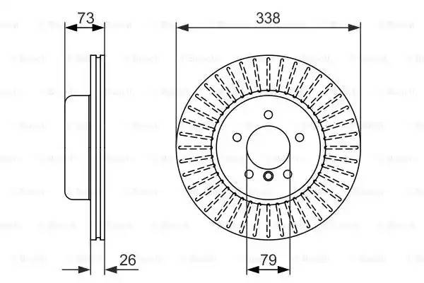 0986479773 BOSCH Тормозной диск