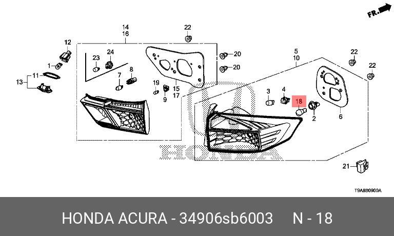 34906SB6003 HONDA 
