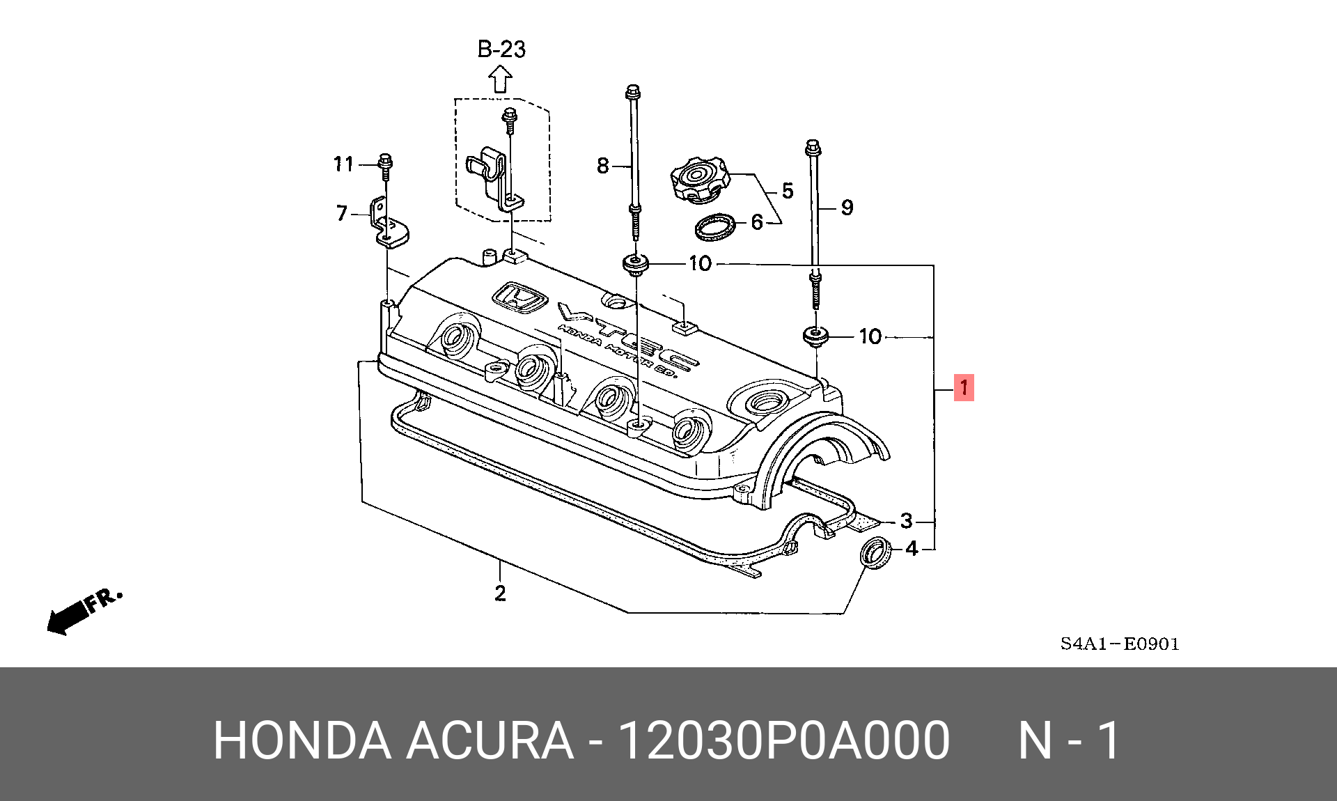 12030P0A000 HONDA Комплект прокладок, крышка головки цилиндра