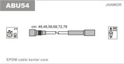 ABU54 JANMOR ровода высоковольтные комплект (6 шт, длина: 480 мм, 480 мм, 580 мм, 680 мм, 720 мм, 780 мм)