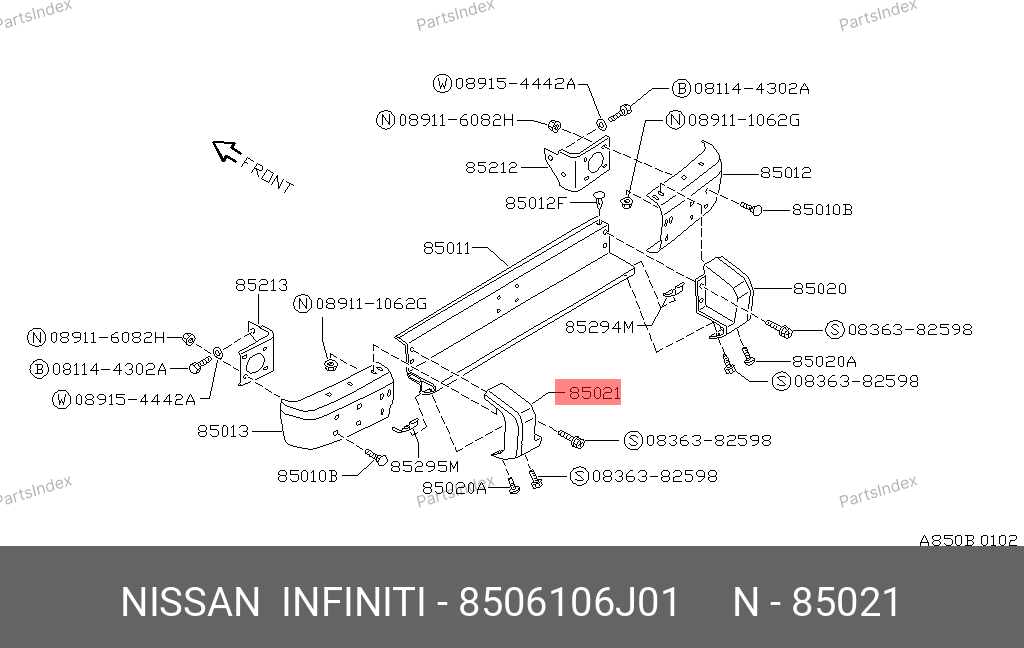 8506106J01 NISSAN САЛЬНИК