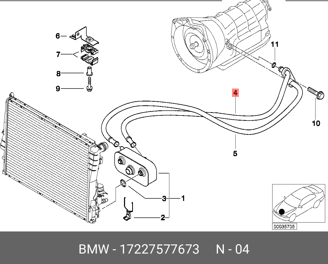 17111728722 BMW Кронштейн купить в интернет-магазине AvtoTO