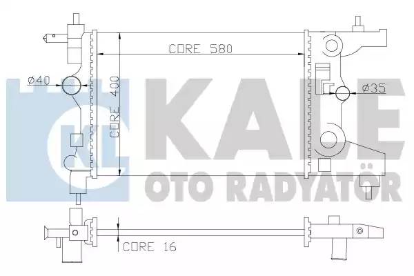 Радиатор, охлаждение двигателя KALE OTO RADYATOR 355200