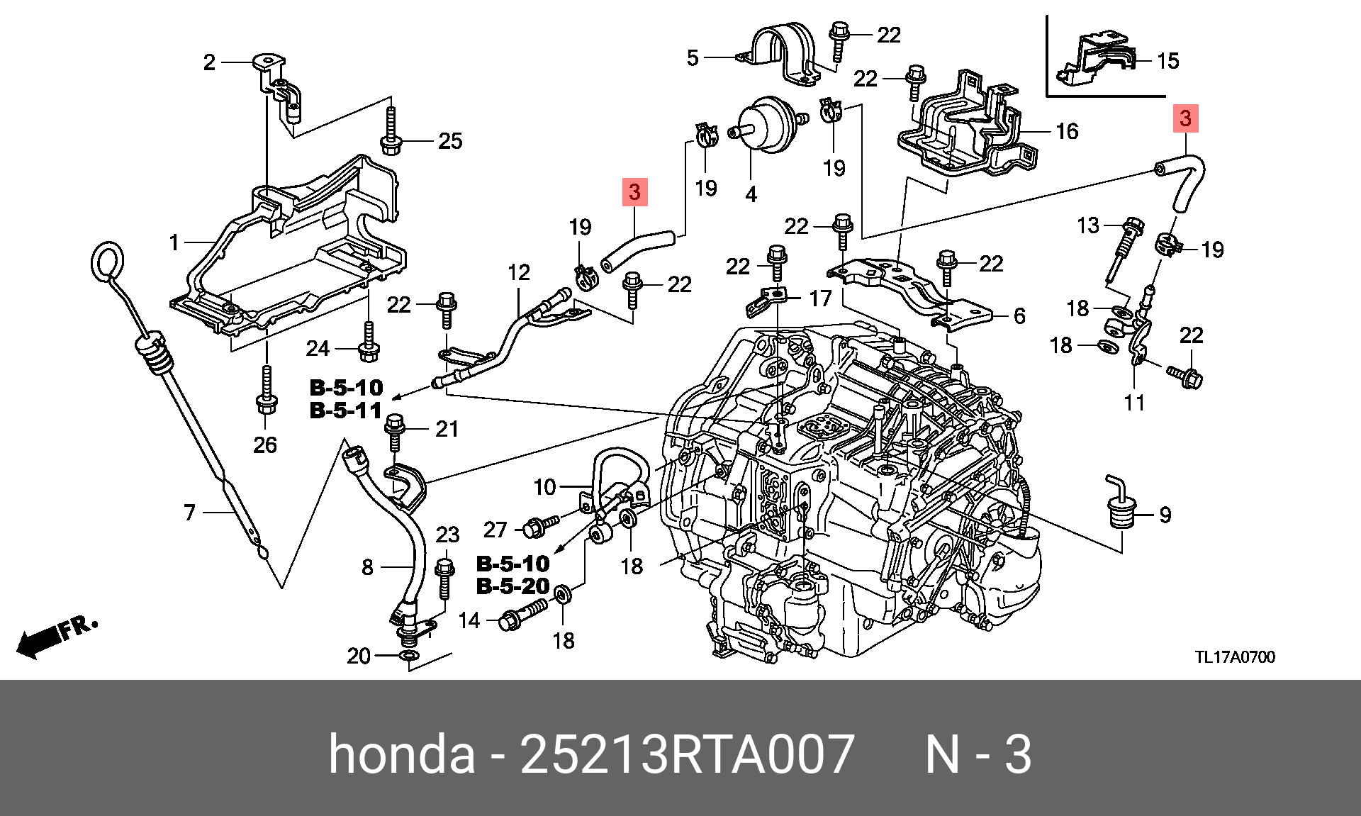 25213RTA007 HONDA 